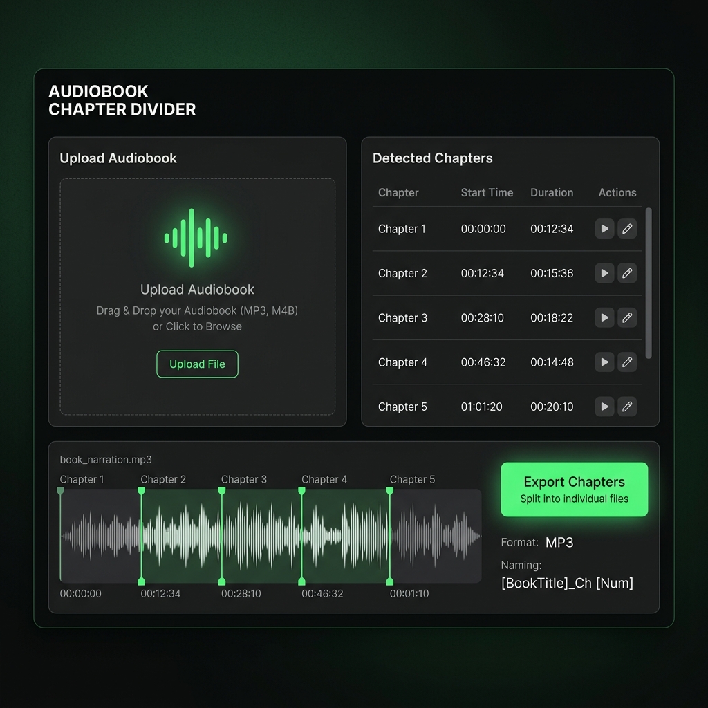 Audiobook Chapter Divider interface preview